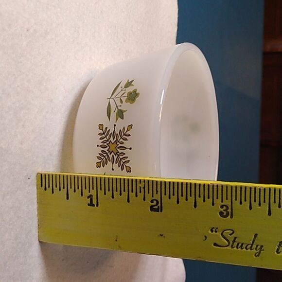Vintage Fire King Anchor Hocking Meadow Green Custard Cup Bakeware Bowl - Picture 5 of 6